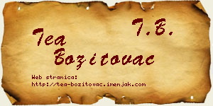 Tea Bozitovac vizit kartica